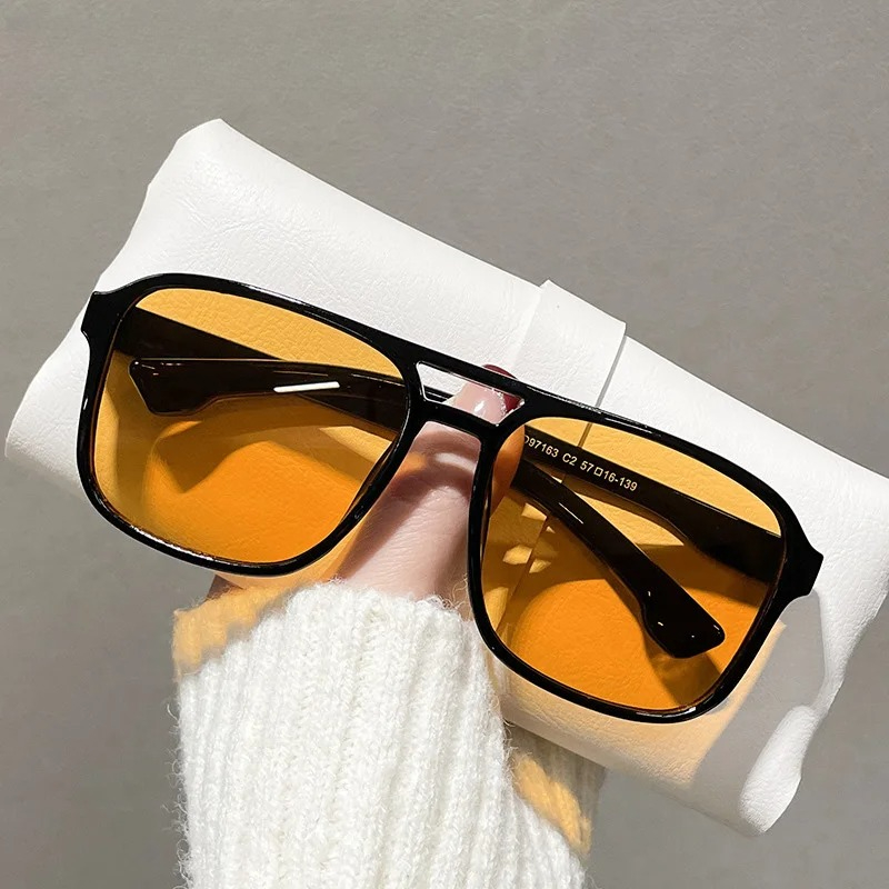 Street Fashion Glasses - Occhiali da Sole Quadrati con Doppio