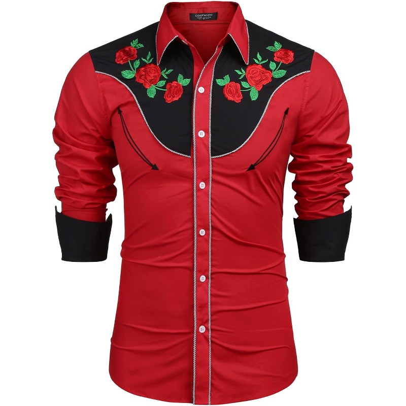 Street Fashion Dance - Camicia da Cowboy Western da Uomo