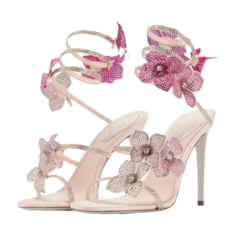 Street Fashion Dance - Eilyken Sexy CRISTALLO Fiore Sottili Tacchi