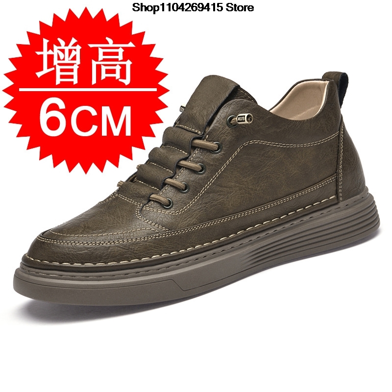 Street Fashion Style Male - Scarpe Oxford da Uomo con Rialzo