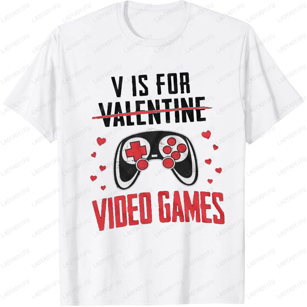 Street Fashion Videos - Divertente San Valentino Stampato T Shirt