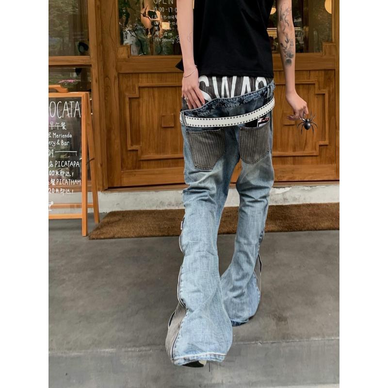 Jeans da Uomo con Design Patch - Street Fashion Style Male recensione e prezzo