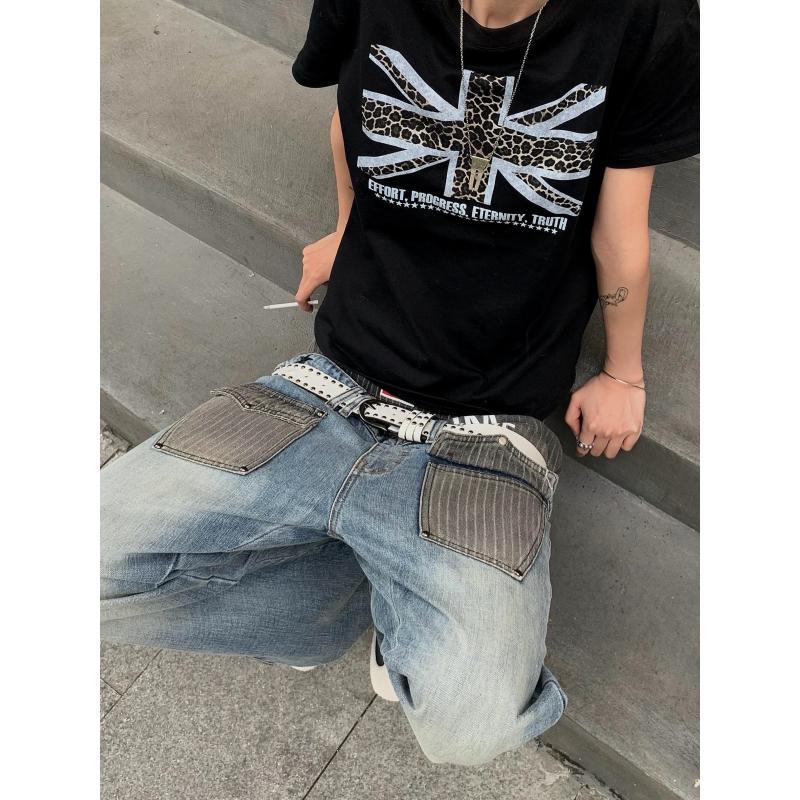 Jeans da Uomo con Design Patch - Street Fashion Style Male recensione e prezzo