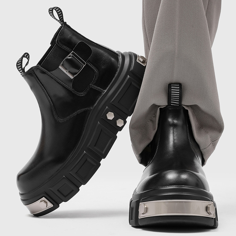 Stivali Chelsea da uomo in pel - Street Fashion Goth recensione e prezzo