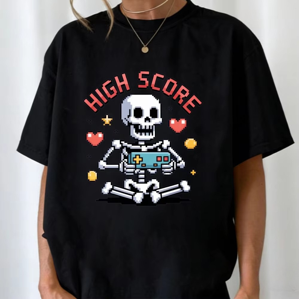 Maglietta Pixel Skeleton High  - Street Fashion Videos recensione e prezzo