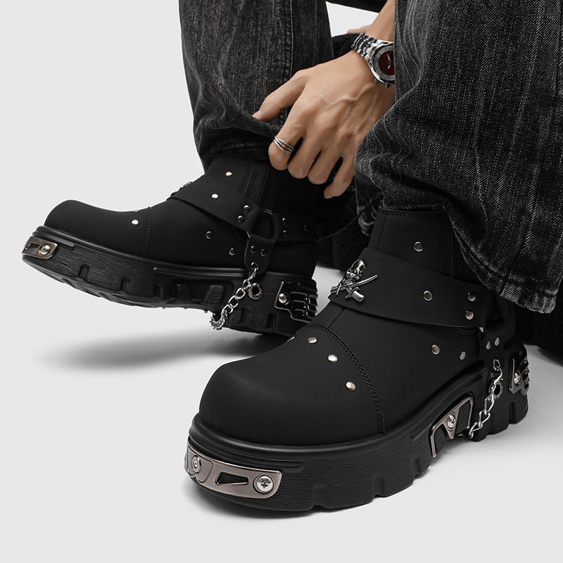 Stivali da Moto Rock Punk in M - Street Fashion Style Male recensione e prezzo