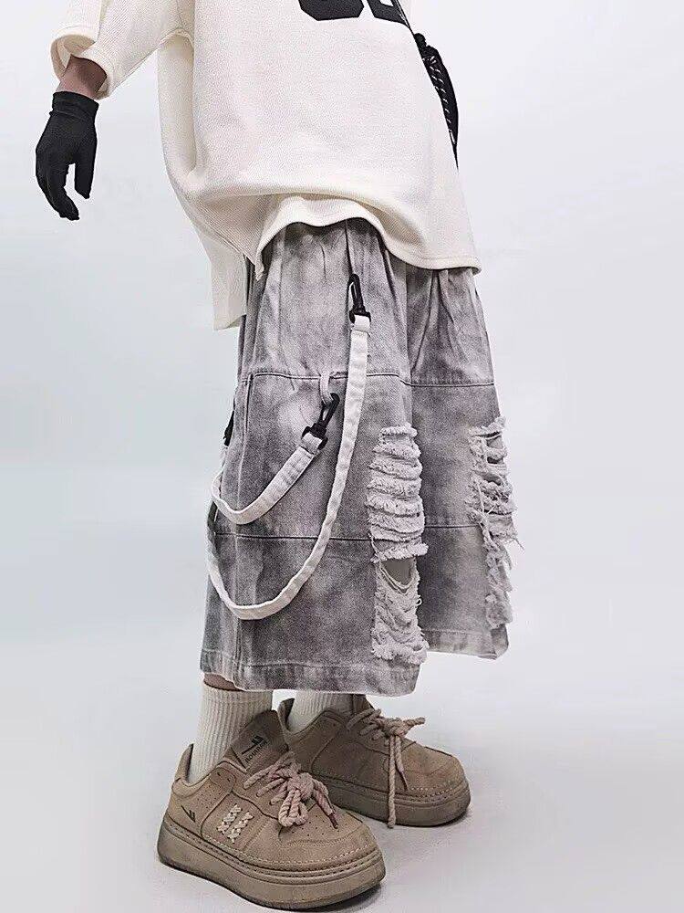 Jeans Strappati Retrò Hip-hop  - Street Fashion Style Male recensione e prezzo