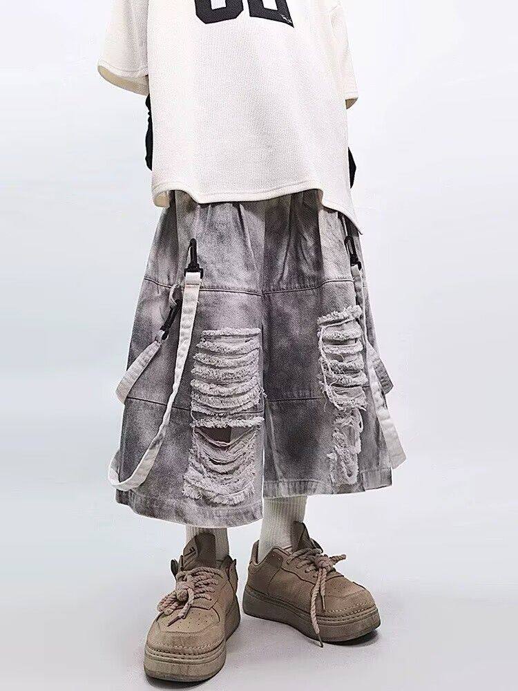 Jeans Strappati Retrò Hip-hop  - Street Fashion Style Male recensione e prezzo